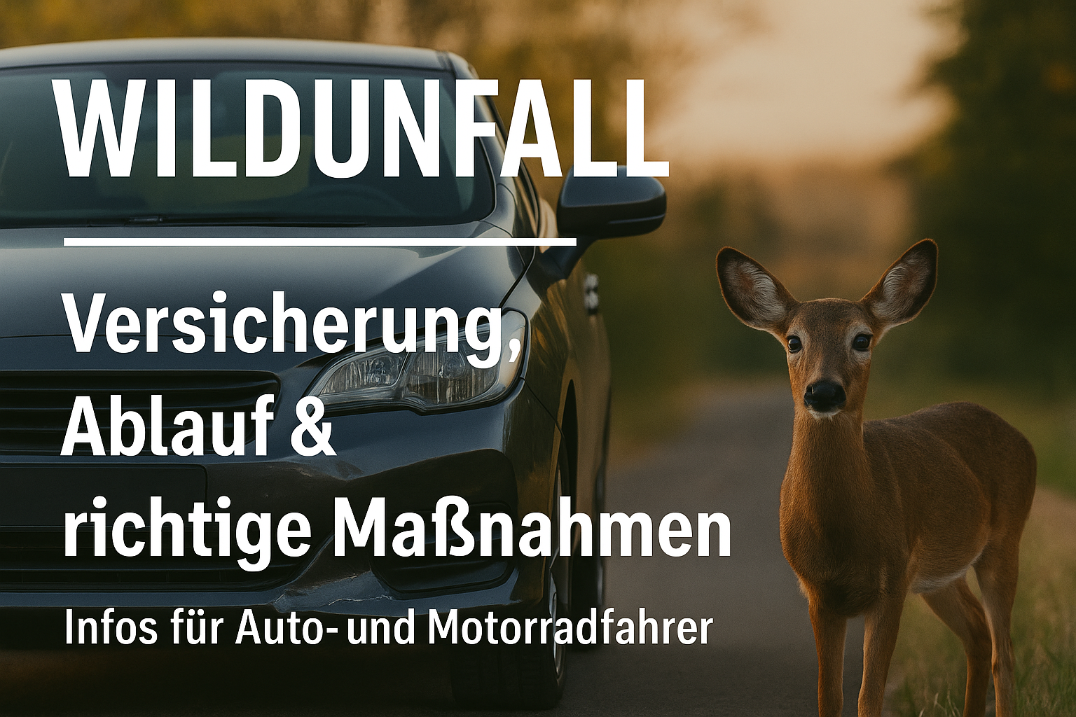 Wildunfall Versicherung, Ablauf und richtige Maßnahmen